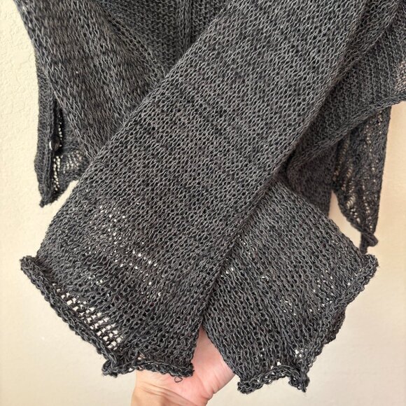 SKIF Lagenlook Artsy Asymmetrical Cut Slouchy Sweater Top - Picture 8 of 11